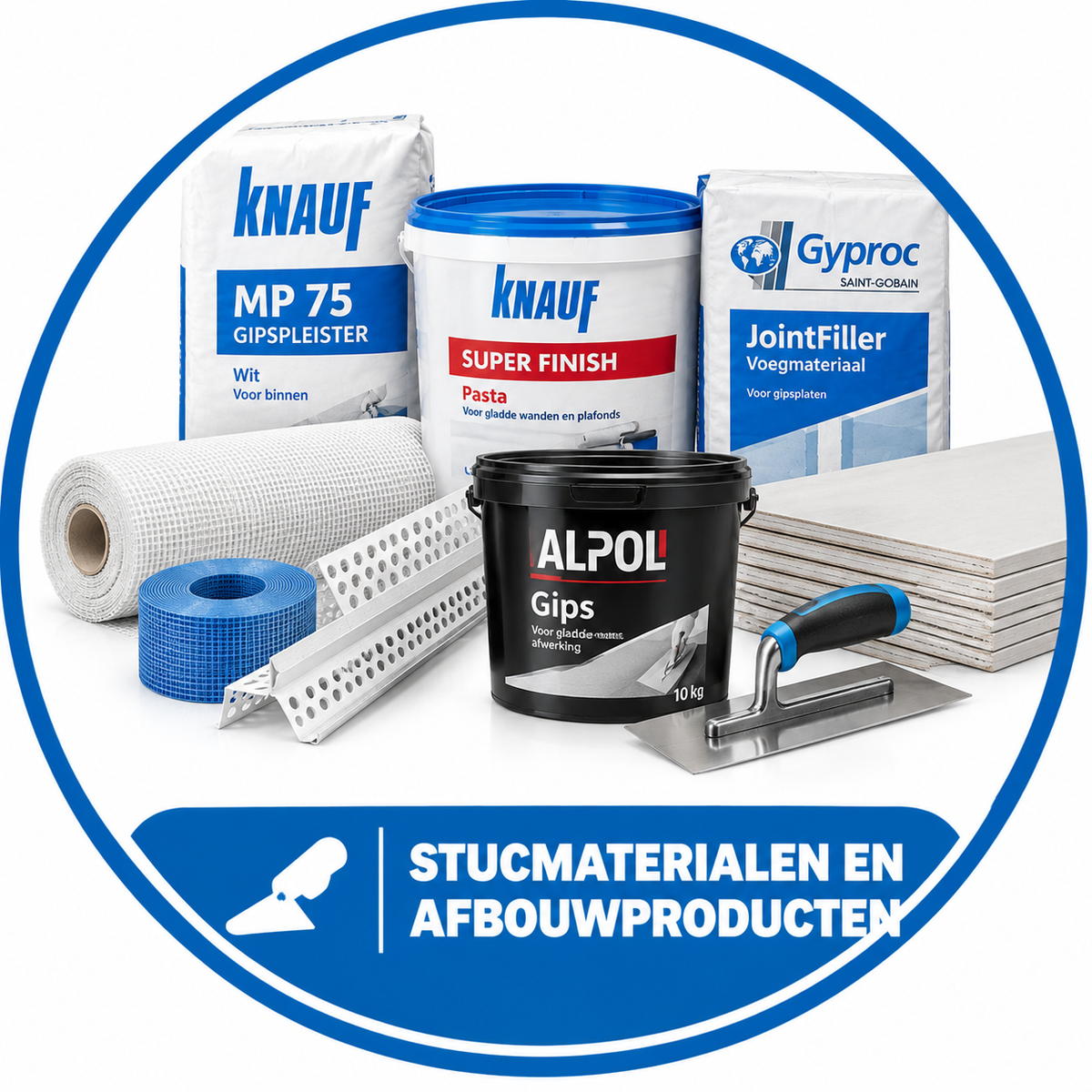 stucmaterialen en afbouw producten
